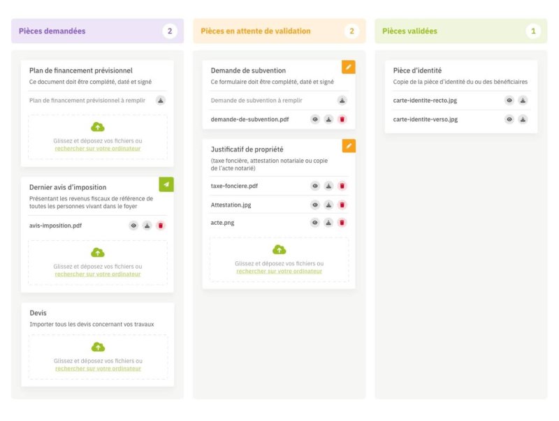 Ma Rénov - Gestion d'un dossier